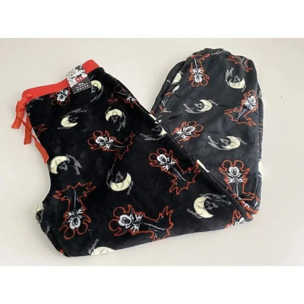 Disney Mickey Mouse Halloween Women’s Sz XL Soft Pj Pajama Pants Velvet NEW - Picture 2 of 9